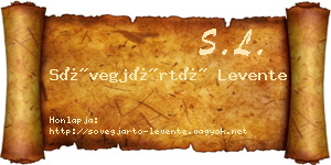 Sövegjártó Levente névjegykártya
